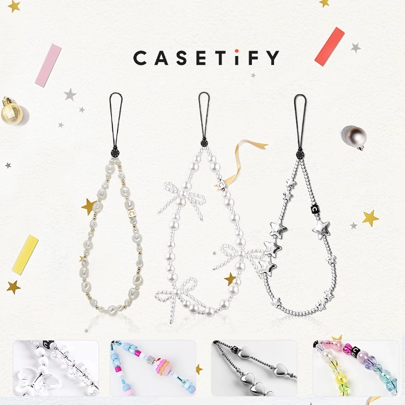 CASETiFY 珠饰/蝴蝶结/樱花/爱心/星星/蝴蝶/蛋糕 适用于iPhone全系列便携手机挂链配件
